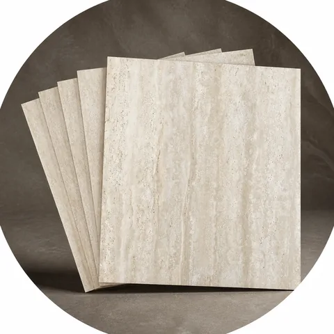 Ascoli clearance tile samples fanned out against a dark backdrop